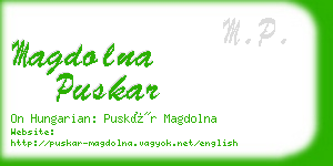 magdolna puskar business card